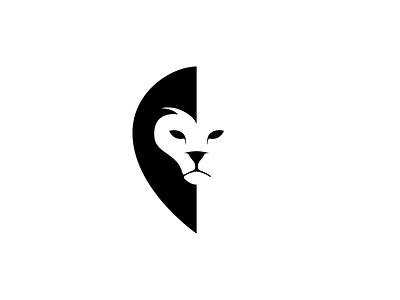 Day 22 - Lion animal black dailylogochallange feline lion logo logos white