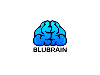 Day 44 - Brain blue brain dailylogochallange illustration illustrator logo logos