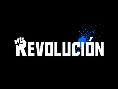 Revoluciòn bop box fist hand handful logo punch revolution spray