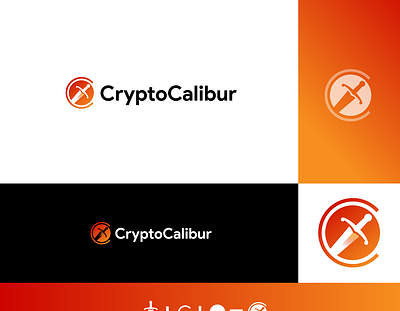 Crypto Calibur art branding design flat graphic design illustration illustrator logo minimal vector