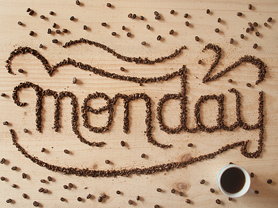 Monday coffee food food lettering food type food typography lettering monday
