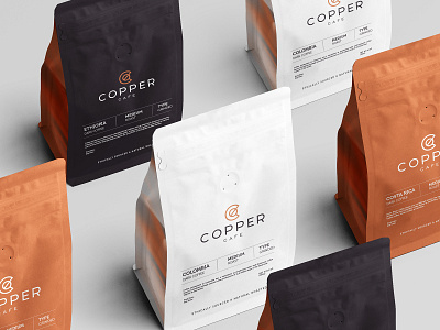 Copper Coffee shop brand branding c letter icon identity illustration logo packaging typography vector