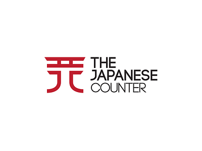 The Japanese Counter brand branding design icon japan japanese food logo mark restaurant sushi t letter