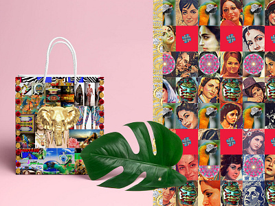 Urban Kitsch‭ branding collage color design fashion fashion brand hebrew image making israel kitsch logo mia pattern print textile tropic tropical wall art wallpainting wallpaper