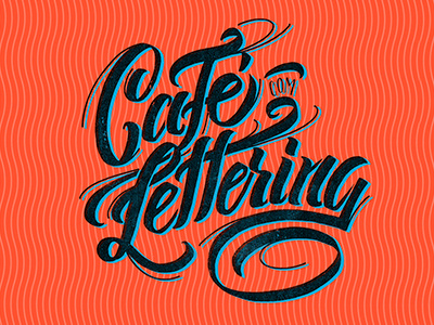 Café com Lettering Logo