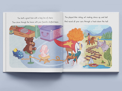 "The Great Toy Disaster" Book Spread art artist book children colorful cute design fun illustration illustrator kids whimsical