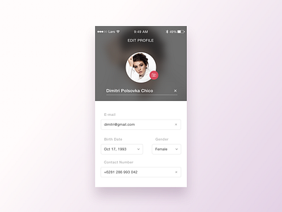 Edit Profile - App app edit ios iphone mobile profile ui