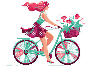 Girl on a bicycle