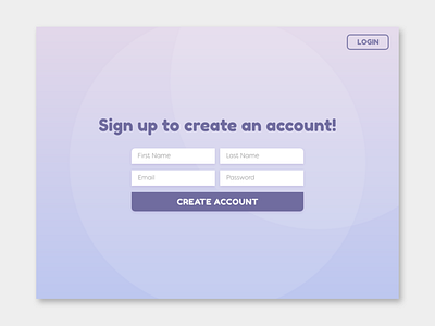 DAILY UI 001: Sign Up dailyui signup page ui web