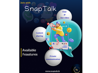 Sample Social Media Post for- "SnapTalk" figma post post design products socialmedia ui
