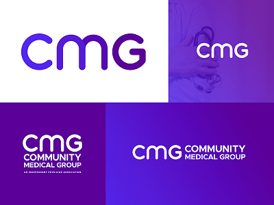 Community Medical Group Logo brand branding doctors gradient health identity letterforms logo logotype medical style tile wellness