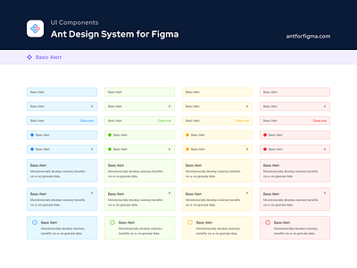 UI Components - Ant Design System for Figma alert ant design components design system design systems error figma state success ui components ui kit warning