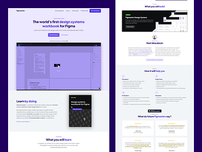 Figmaster - Design Systems Workbook for Figma design system figma landing page