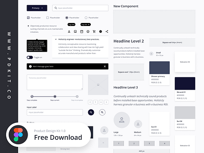 FREE Product Design Kit for Figma components design sprint design system figma free freebie freebies product design rapid prototyping style guide ui kit ux design wireframes