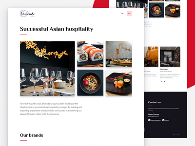 Shokudo Group belgium design sprint figma food hotel japan landing page local business restaurant sushi thai uidesign uikit website