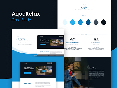 AquaRelax - Case Study aqua belgium branding case study design system jacuzzi logo poland relax spa styleguide user experience video website