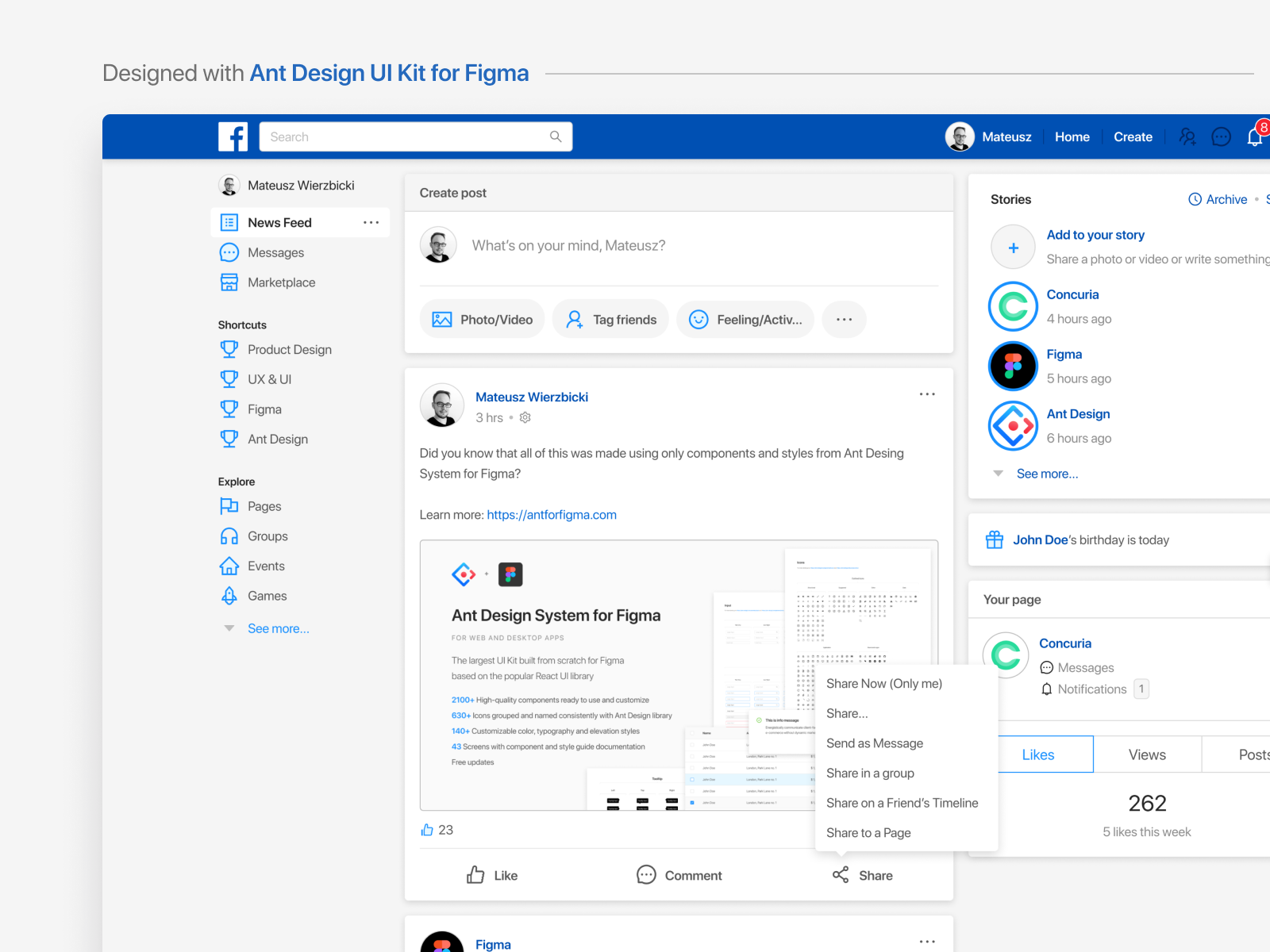 Ant Design. Ant Design React. Ant Design System for figma https://antforfigma.com/. Разработчик интерфейсов Ant.Design.