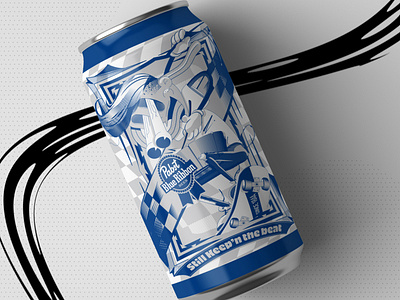 PBR Can Art Illustration