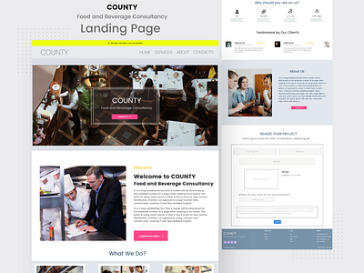 COUNTY - Food & beverage Consultancy Landing page