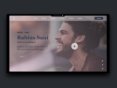 Personal Portfolio - Landing page adobe xd design landing page ui ui ux design uiux user experience ux