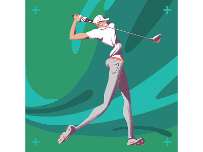 Rotation golf illustration