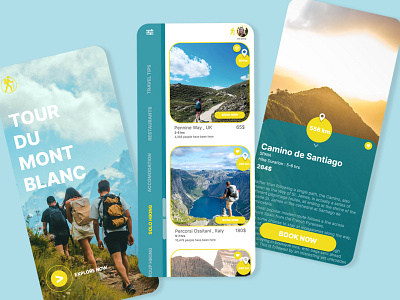 Mobile App Design - Travel hike hiker travel travelbooking travelplanner ui