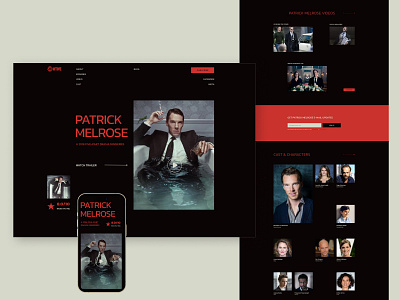 Landing page for Patrick Melrose miniseries design design concept landing page promo site typography ui ux webdesign