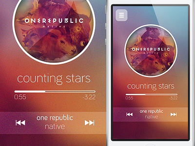 Music App Concept 1 app apple concept flat iphone mockup music ui