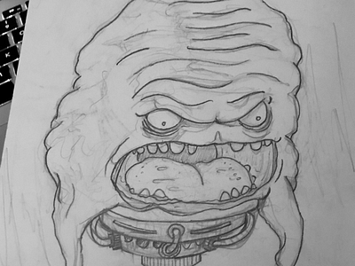 Krang pencil sketch