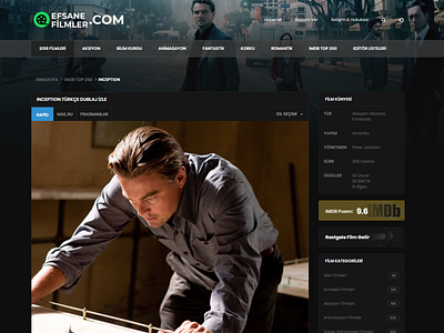 Movie Streaming Webpage - Movie Detail Page movie stream movies webdesign webdesigner website