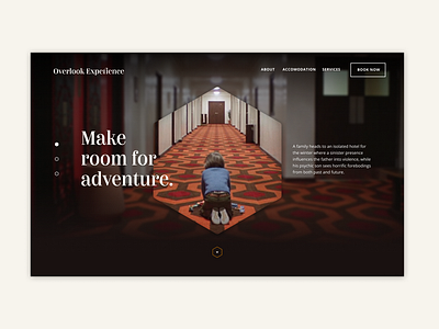 Overlook Experience, concept design kubrick movie overlook slideshow the shining ui ui design webdesign