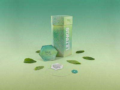 Mint Tea Packaging chemistry green health herbal leaves mint pattern stomach tea voodoo