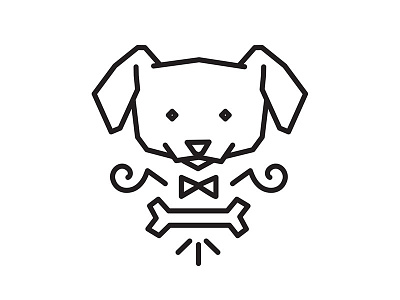 Give-A-Dog-A-Bone bone dog doggy icon illustration lineart puppy