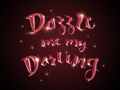 Dazzle 3d black darling dazzle glitter glow pink shiny stars typography