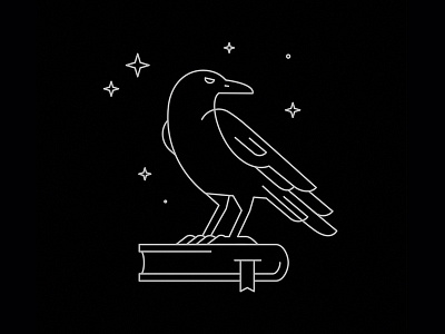 Monoline Raven by Maayan Brown on Dribbble