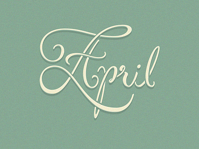 April april green handlettering lettering typography