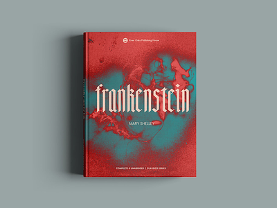 Frankenstein book cover blackletter book bookcover design frankenstein gothicfont literature texture typography