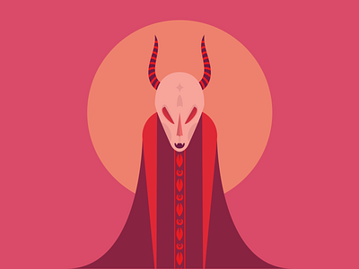 Red Devil character creature demon devil horns illustration illustrator red vector