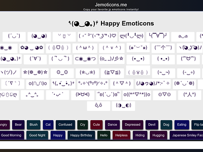 Happy Japanese Emoticons happy happy emoticons kaomoji