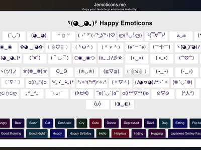 Happy Japanese Emoticons By Japanese Emoticons On Dribbble