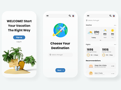 A travel app design appdesign design ui ux