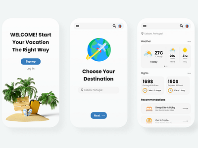 A travel app design