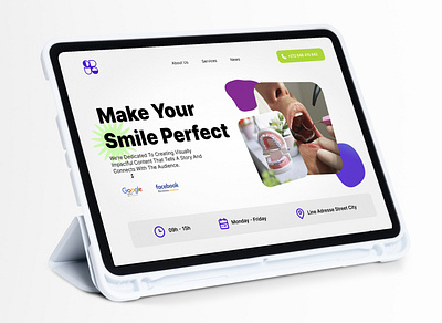 Dentist website appdesign design landing ui ux