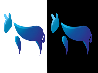 Donkey Logo Flat Design