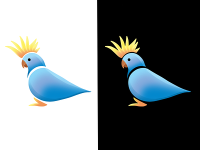 Parrot Logo Flat Desing animal art branding cacadu design flat graphic design icon illustration logo parrot
