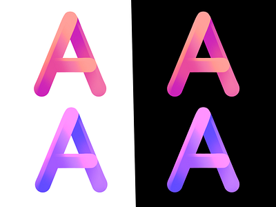 Letter A Logo With Gradient