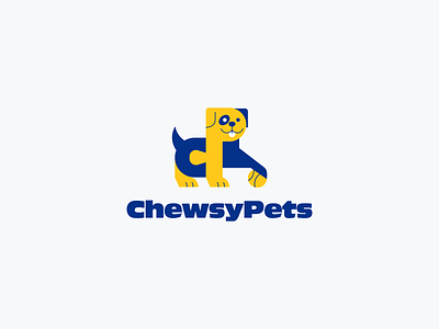 ChewsyPets Logo ball bone brand brand identity branding cat happy illustration logo monogram pet picky play puppy puzzle sassy shot tail tongue toy