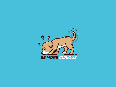 Be More Curious app curious dog emoji free throw logo puppy shot sticker type