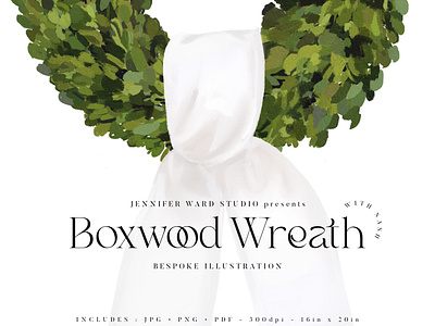 Boxwood Wreath Illustration