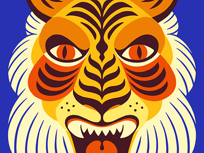 Mighty Tiger illustration ipad pro procreate tiger